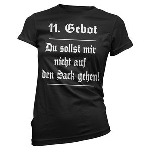 11- Gebot Damen T-Shirt Schwarz Louis