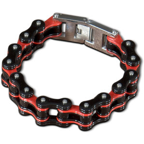 Armband Bi-Color schwarz-rot- L�nge: 22-5 cm Louis