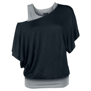 Black Premium Heart Rules Damen T-Shirt Schwarz Grau