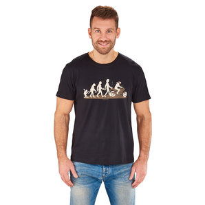Evolution T-Shirt Schwarz Rahmenlos