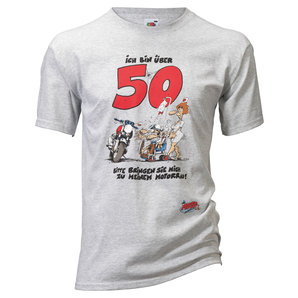 Motomania Über 50 T-Shirt Grau
